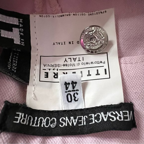 Versace jeans couture pink corset back lace up ribbon pants y2k rare iconic - Picture 12 of 16